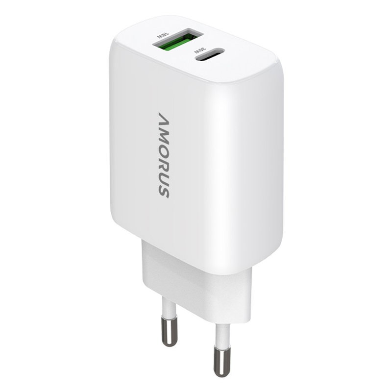 30W Hurtig Oplader til iPhone X (USB-C & USB-A)