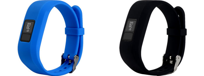 Pakke m. Silicone rem til Garmin Vivofit 3 / Vivofit JR / JR 2 Lyseblå & Silicone rem til Garmin Vivofit 3 / Vivofit JR / JR 2 Sort