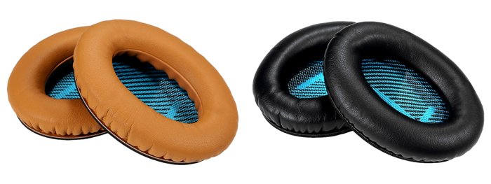 Pakke m. Ørepuder til Bose QuietComfort 35 / 35 II Brun & Ørepuder til Bose QuietComfort 35 / 35 II Sort
