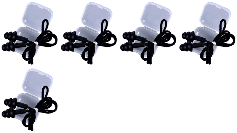 5x Vandtætte Gummi Ørepropper til fx. Svømning