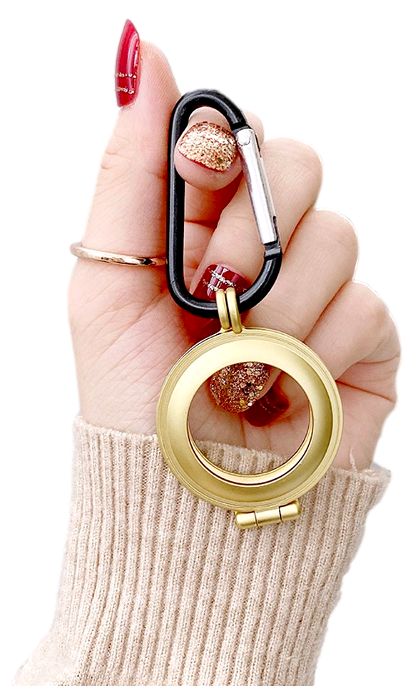 Metal Nøglering m. Karabinhage til Apple AirTags-Guld