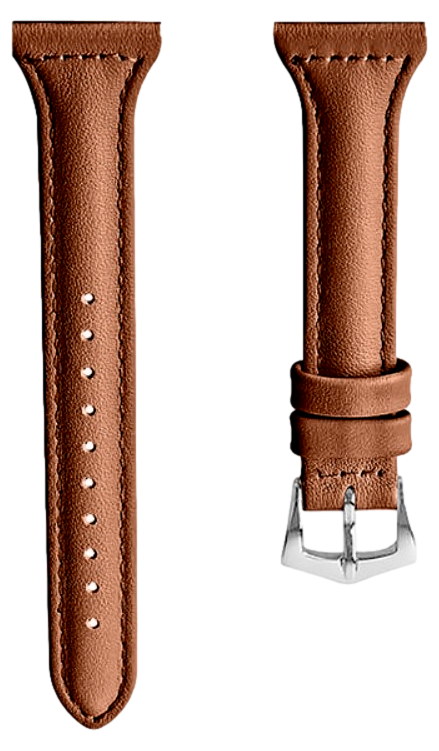 Genuine Læder Urrem 18 mm - Brun