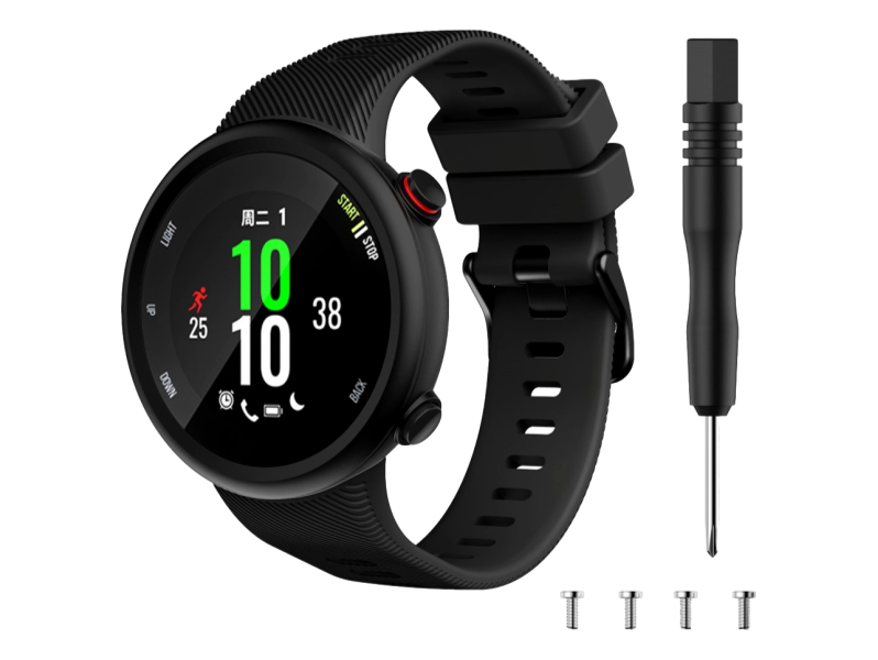 Sort Silicone rem til Garmin Swim 2