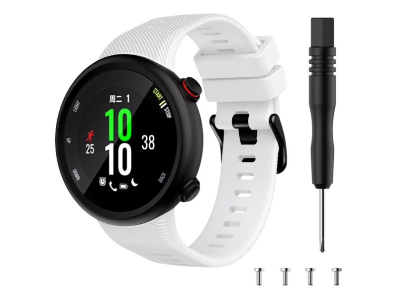 Silicone rem til Garmin Forerunner 45 Plus-Hvid