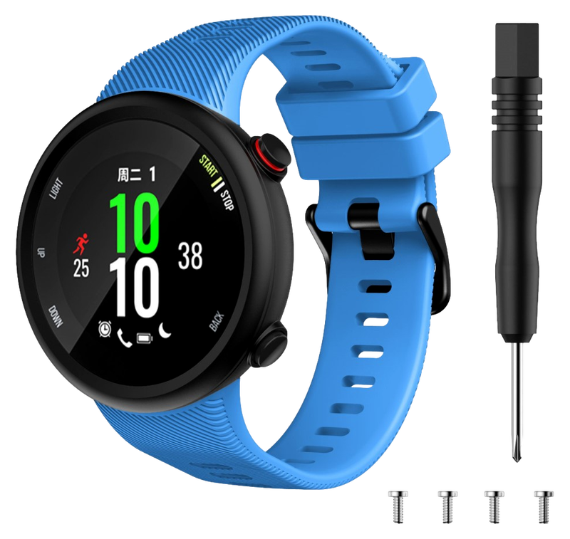 Silicone rem til Garmin Forerunner 45S / 45L-Lyseblå
