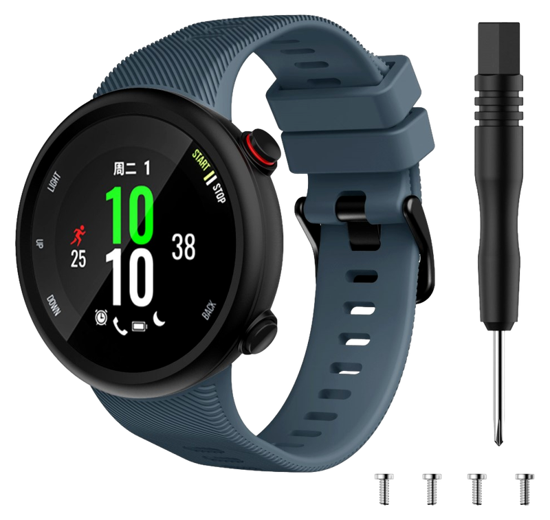Silicone rem til Garmin Forerunner 45S / 45L-Petroleum