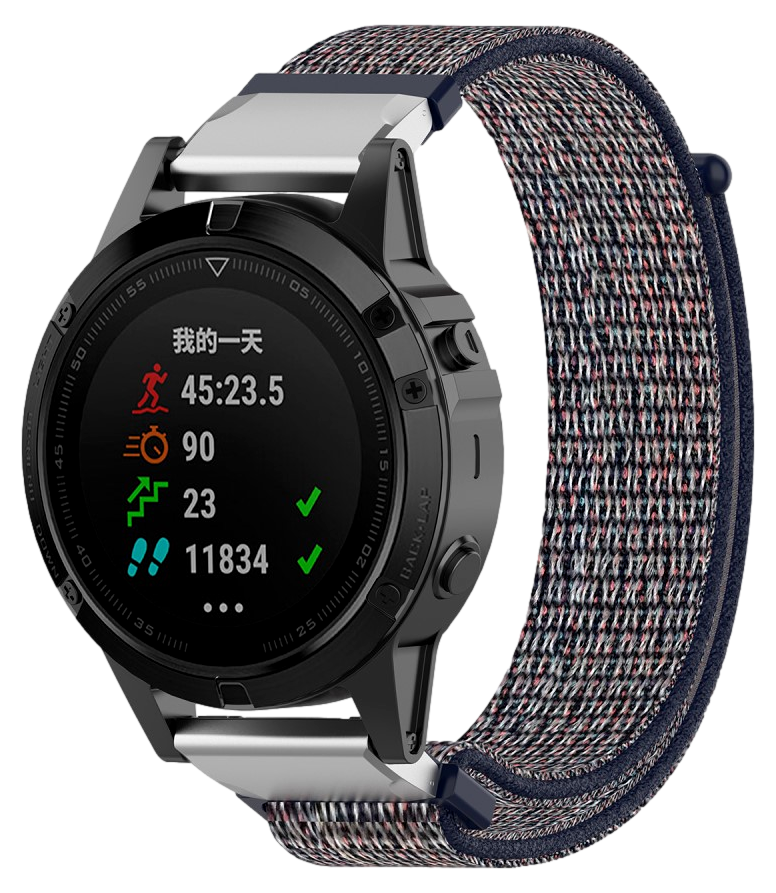 Suwon velcro rem til Garmin MARQ Captain / Commander / Driver - Mørkeblå