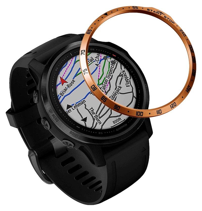 Rustfrit Stål Cover til Urkrans til Garmin Fenix 6S / 6S Pro-RosaGuld