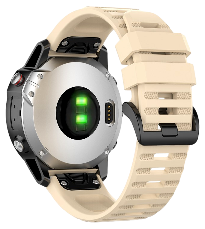 Silikone Sports Rem til Garmin Fenix 8 / E / Tactix 8 - 47mm-Beige