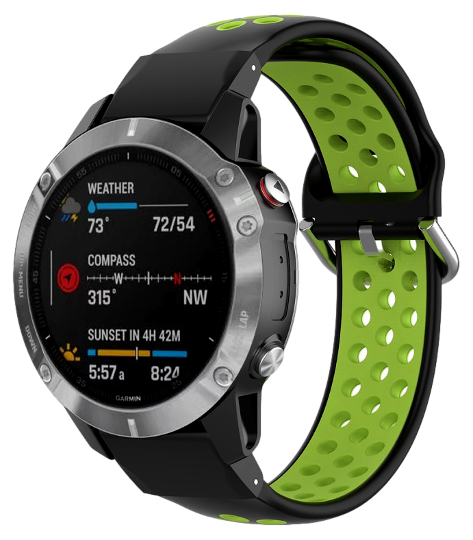 Tofarvet Sportsrem til Garmin Forerunner 955 / 955 Solar - Grøn