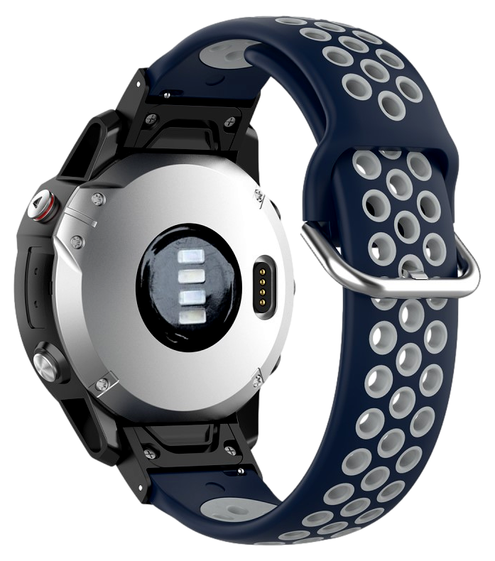 Tofarvet Sportsrem til Garmin Fenix 5 /5 Plus / 6 / 6Pro / Chronos - Mørkeblå