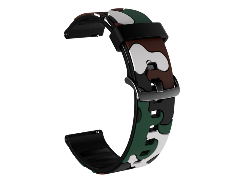 Camouflage Rem til Garmin Forerunner 945 LTE - Mørkegrøn