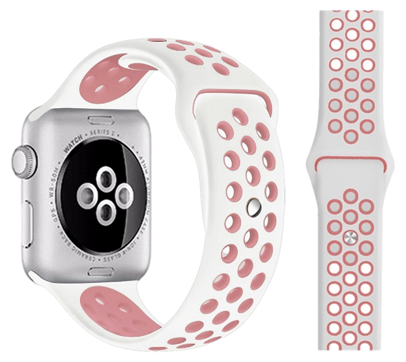Silikone Sportsrem til Apple Watch 6 - Hvid - 38 / 40 / 41 mm