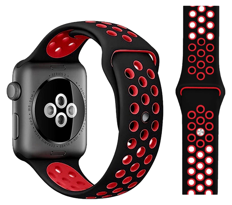 Silikone Sportsrem til Apple Watch 10 - 46mm-Rød