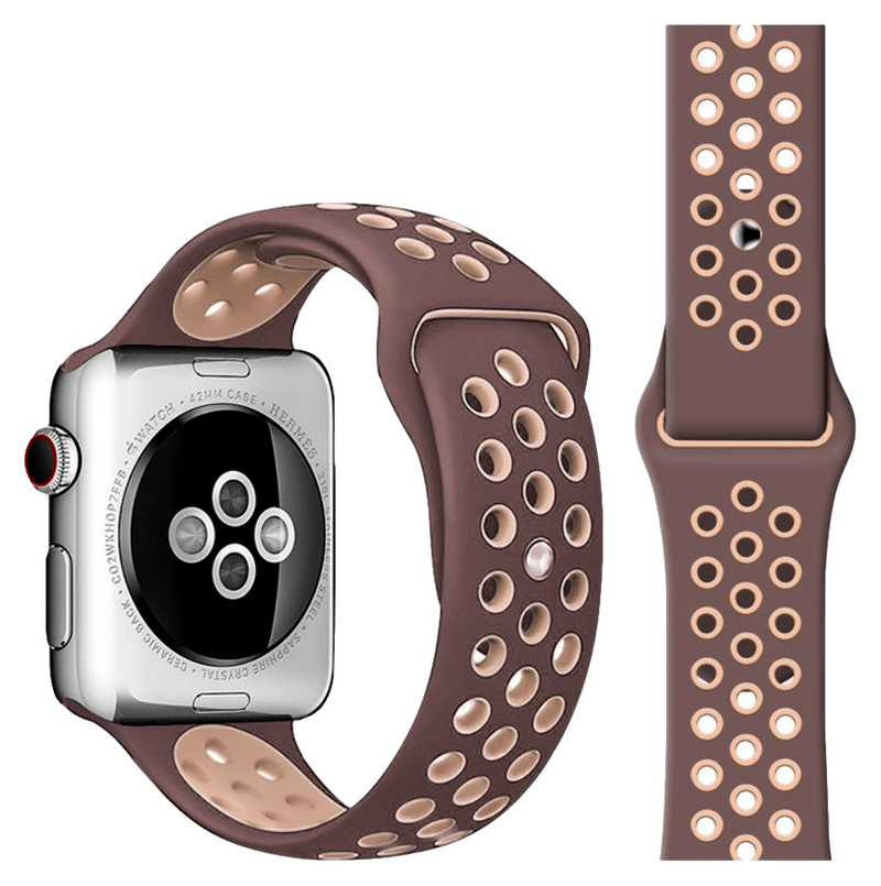 Silikone Sportsrem til Apple Watch SE (2022/2023) - Brun - 38 / 40 / 41 mm
