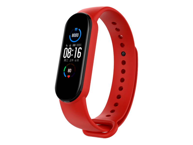 Silikone rem til Xiaomi Mi Smart Band 5 / 6-Rød