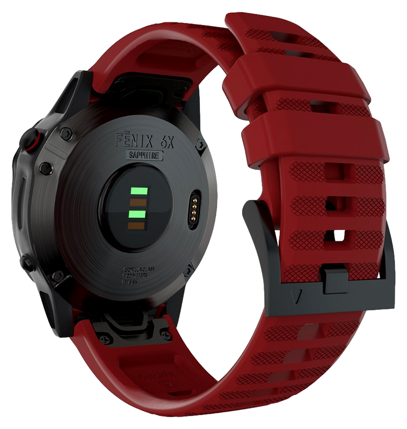 Sports Silikone Rem til Garmin Quatix 3 / 6X / 7X - Rød
