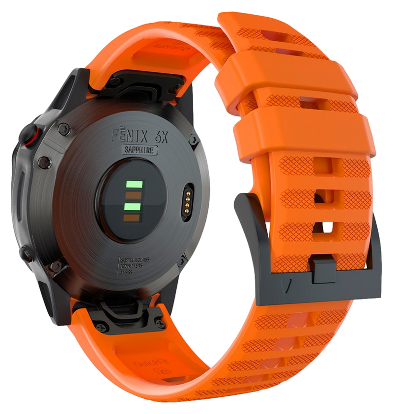 Sports Silikone Rem til Garmin Quatix 3 / 6X / 7X - Orange