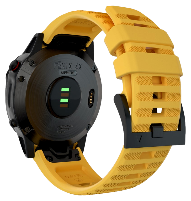 Sports Silikone Rem til Garmin Quatix 3 / 6X / 7X - Gul