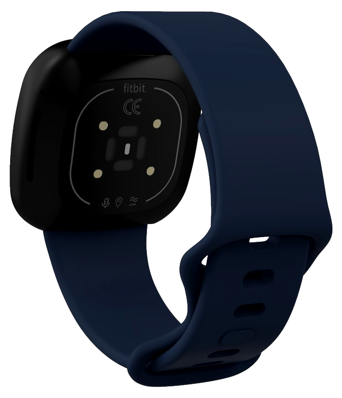 Silikone Rem til Fitbit Sense / Versa 3 - Small -Mørkeblå