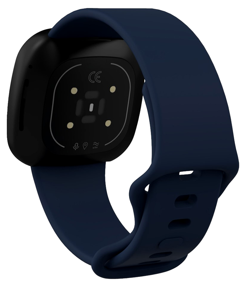 Silikone Rem til Fitbit Sense / Versa 3 - Large-Mørkeblå