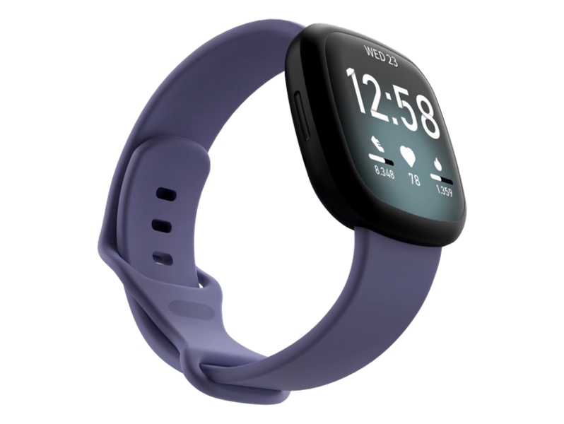 Silikone Rem til Fitbit Versa 3 / 4 / Sense / Sense 2 - Str. L-Lilla