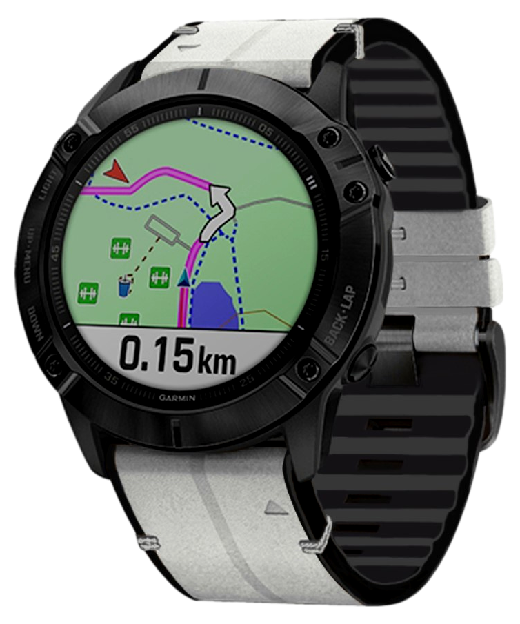 Læder rem til Garmin Fenix 7X / 7X Pro / 7X Solar - Hvid