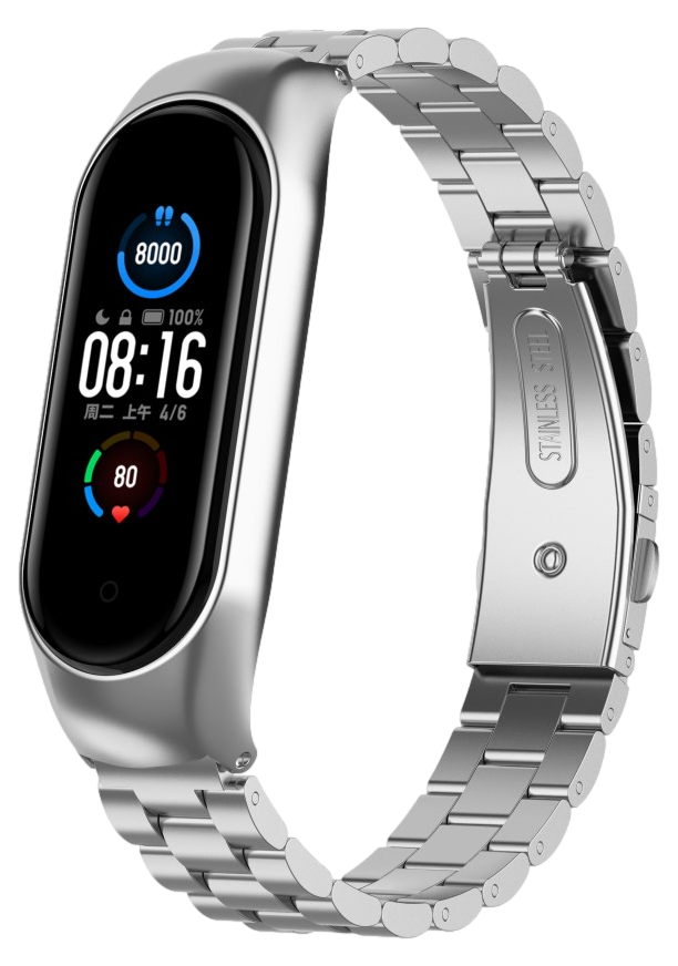 Alona Rustfri Stål Rem til Xiaomi Mi Smart Band 5 / 6