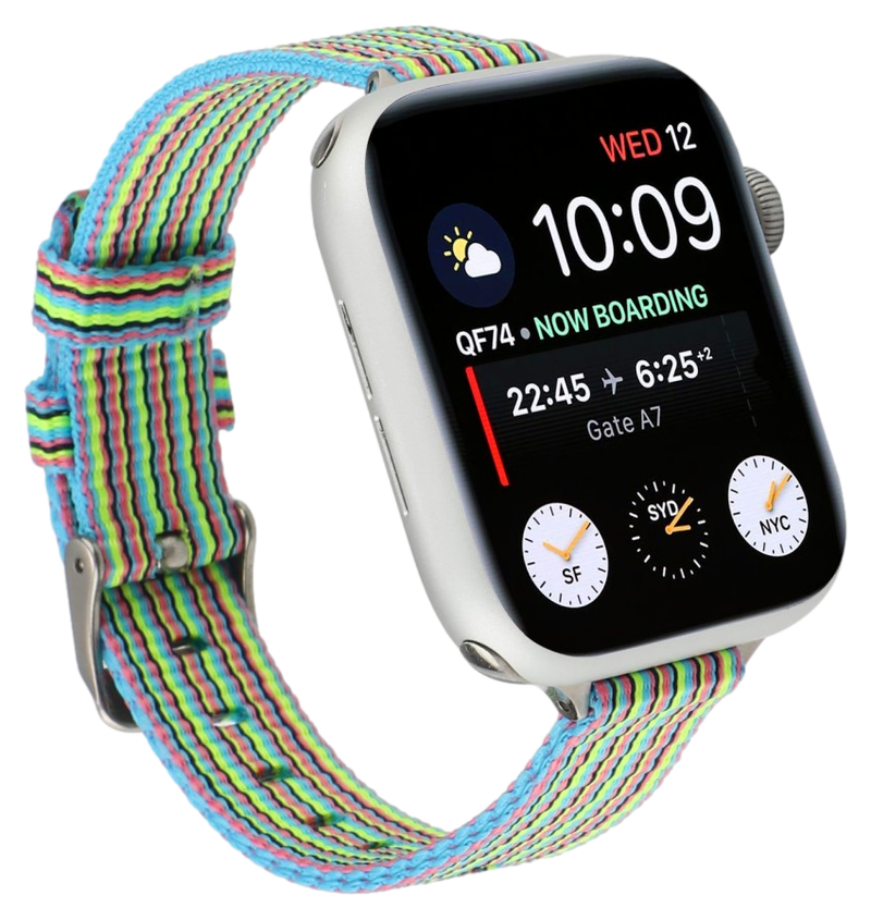 Zola Nylon Rem til Apple Watch SE (2022/2023) 44mm - Striber