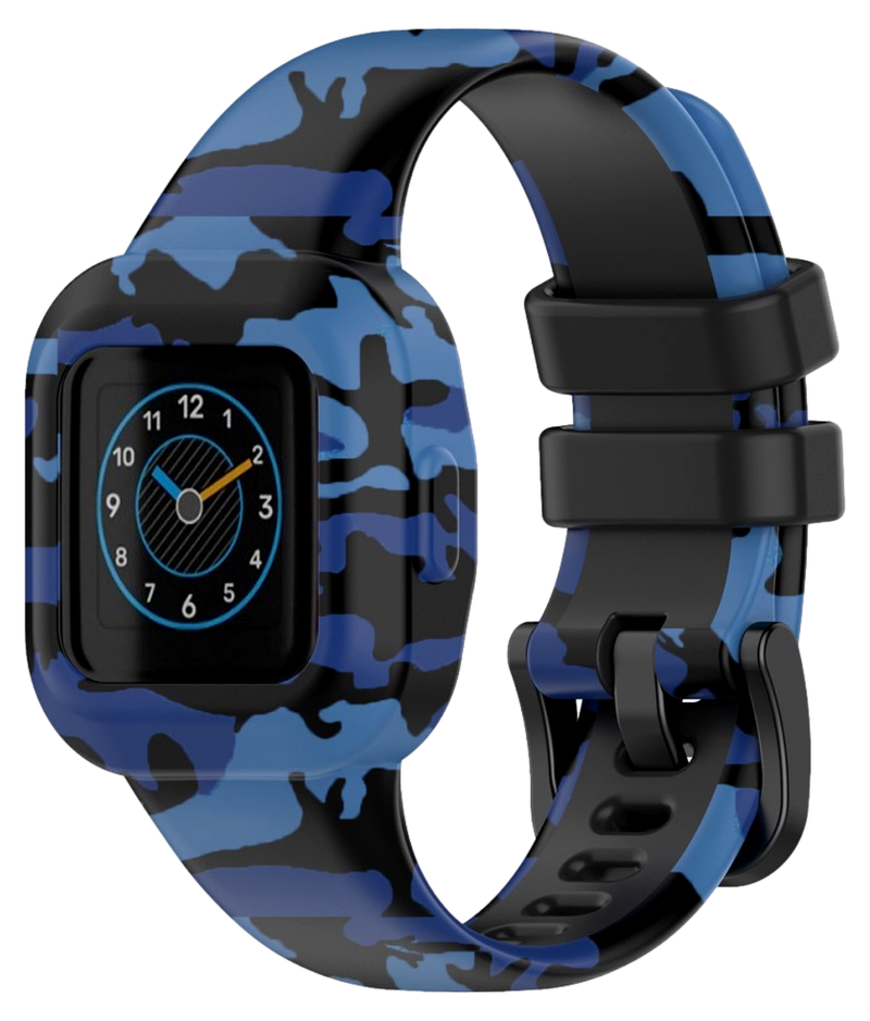 Mønstret Silikone Rem til Garmin Vivofit Jr 3-Blå