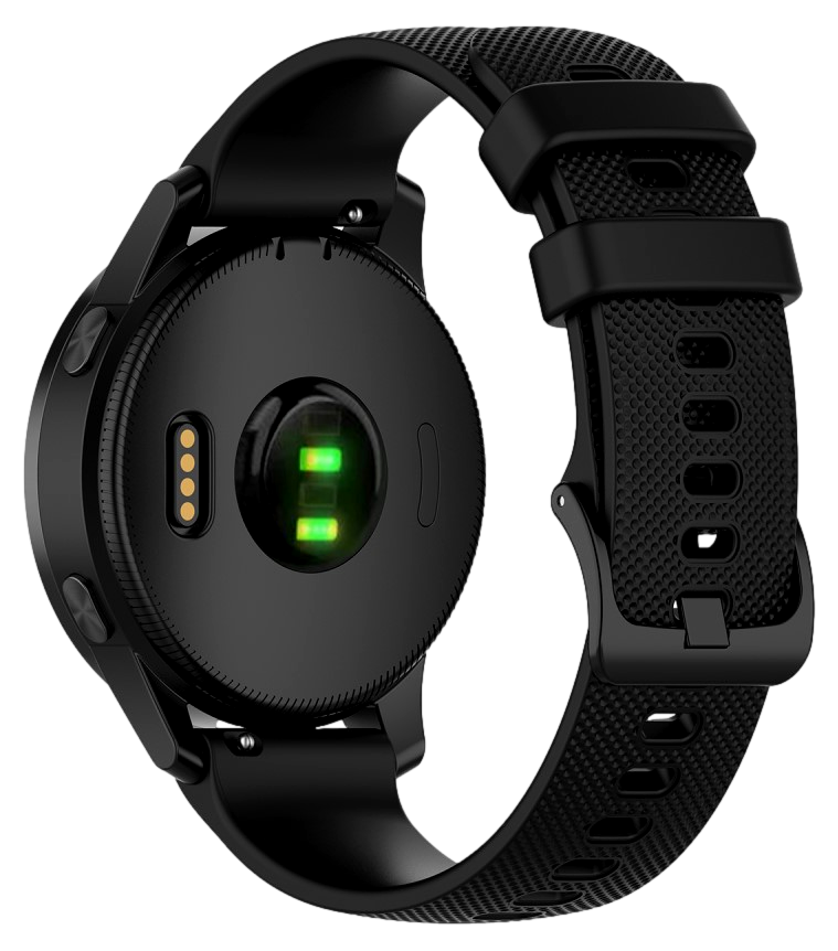 Inez Silikone rem til Garmin Vivoactive 4 / 45mm - Sort
