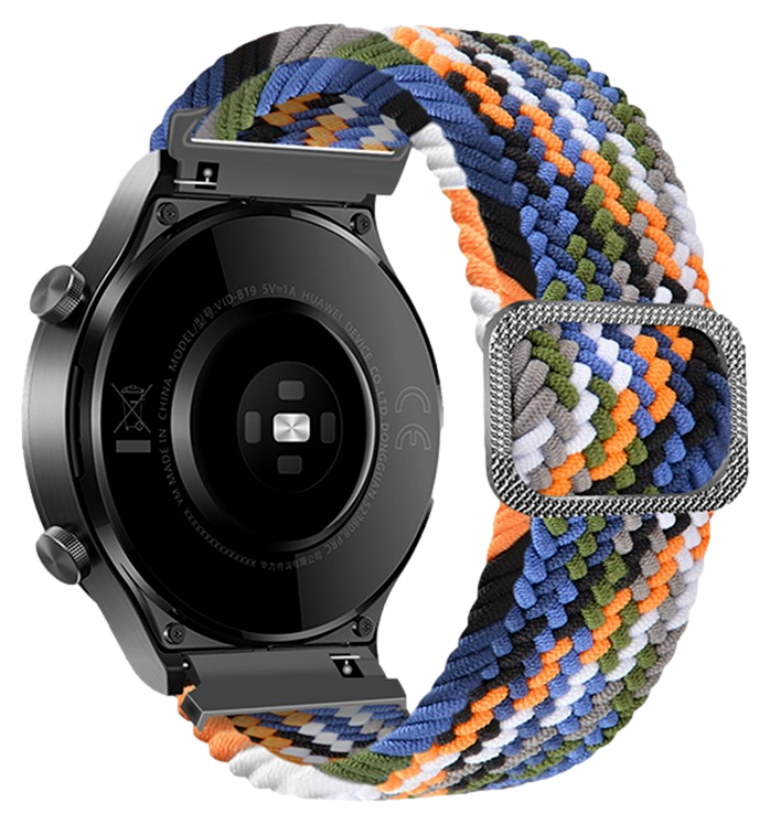 Flettet Nylon rem til Garmin Venu 2 Plus 43mm - Blå