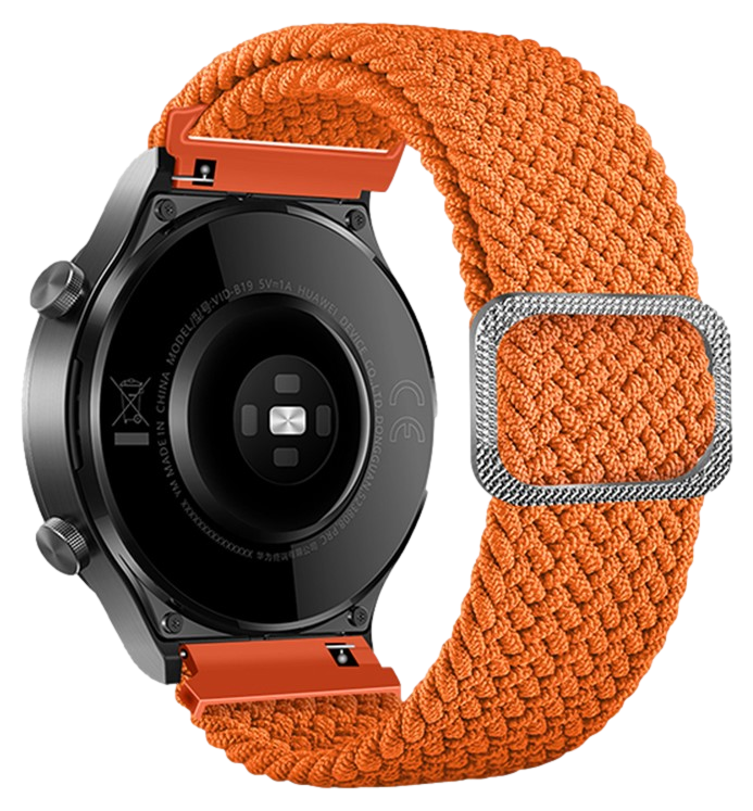 Flettet Nylon rem til Huawei Watch GT 4 / 5 46 mm - Orange