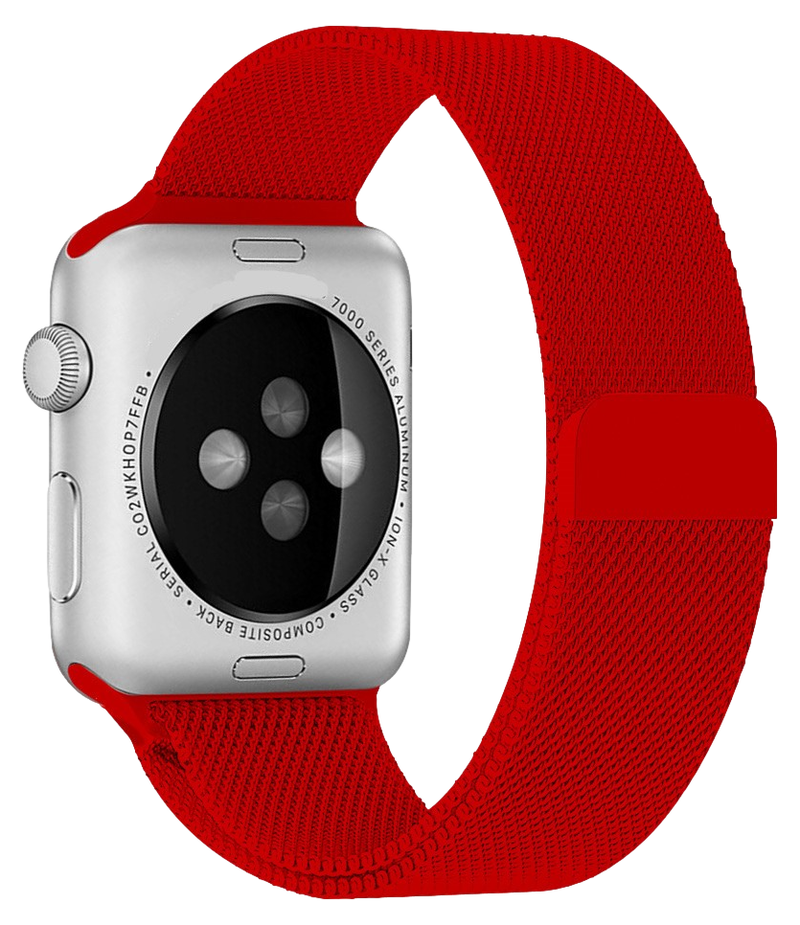 Mesh urlænke i rustfrit stål til Apple Watch 38 / 40 / 41mm - Rød