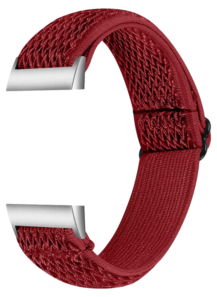 Flettet Nylon Rem til Fitbit Charge 3 / 4-Rød