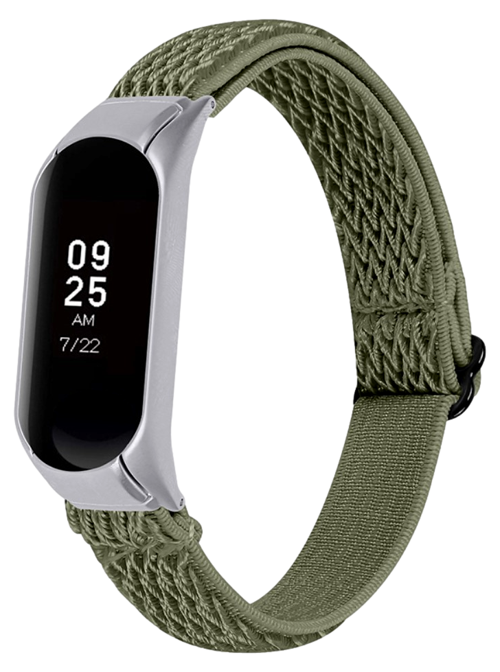 Nylon Velcro Rem til Xiaomi Mi Smart Band 5-Grøn