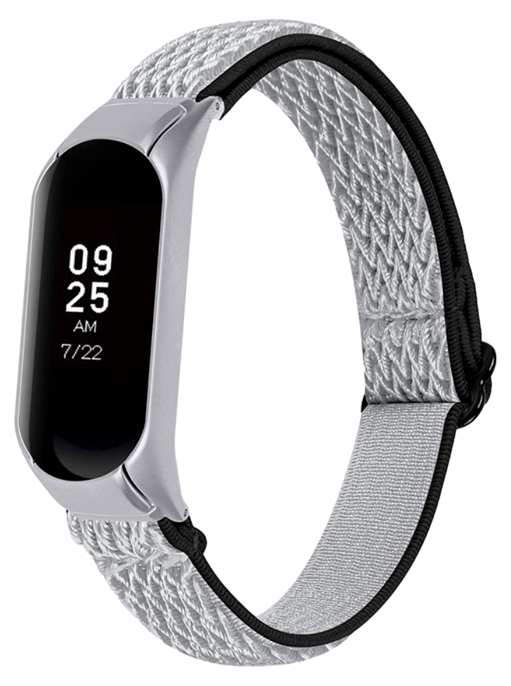 Nylon Velcro Rem til Xiaomi Mi Smart Band 5-Grå