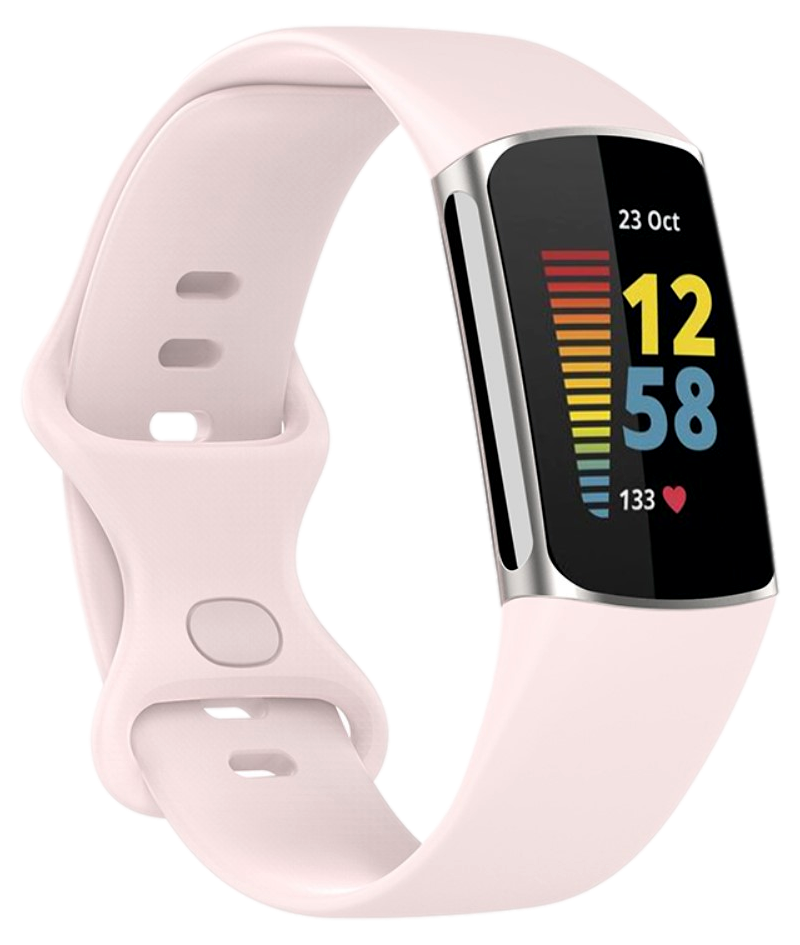 Silicone Rem til Fitbit Charge 5 / 6 - Small-Lyserød