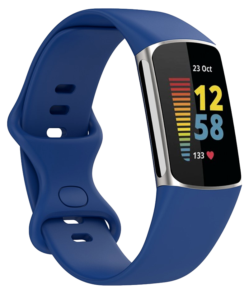 Silicone Rem til Fitbit Charge 5 / 6 - Small-Mørkeblå