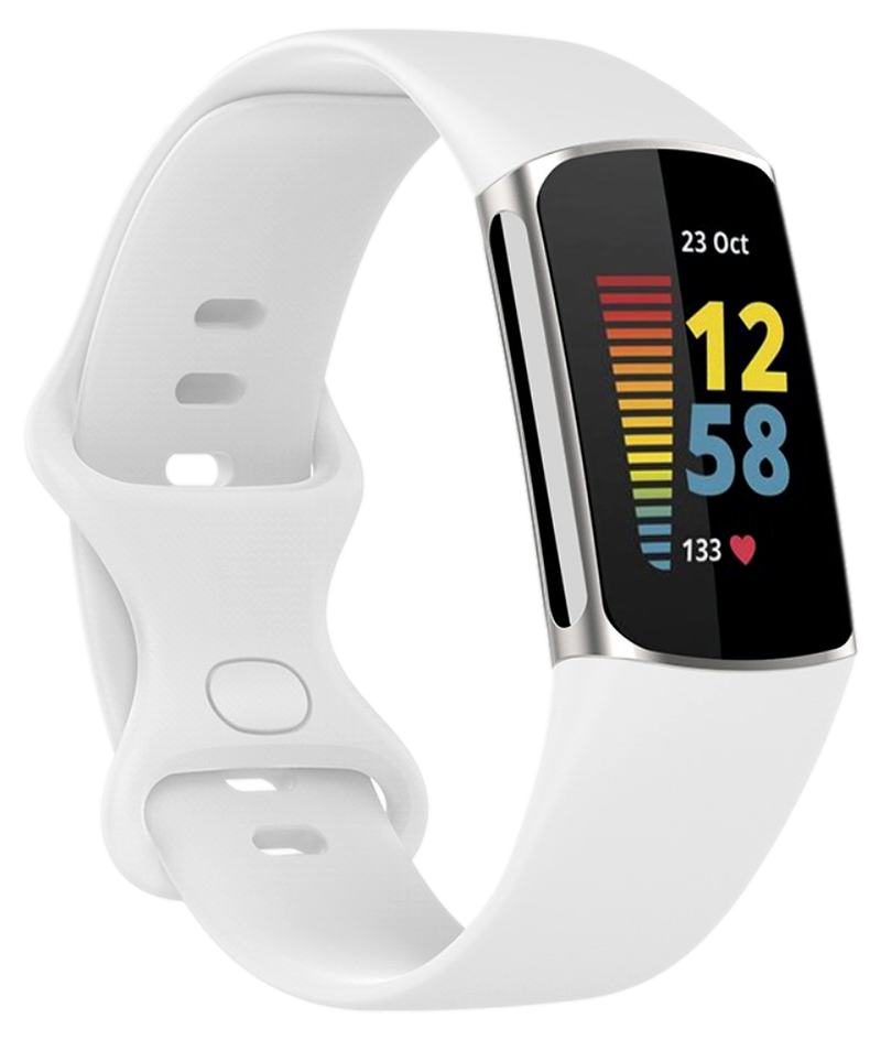 Silicone Rem til Fitbit Charge 5 / 6 - Small-Hvid