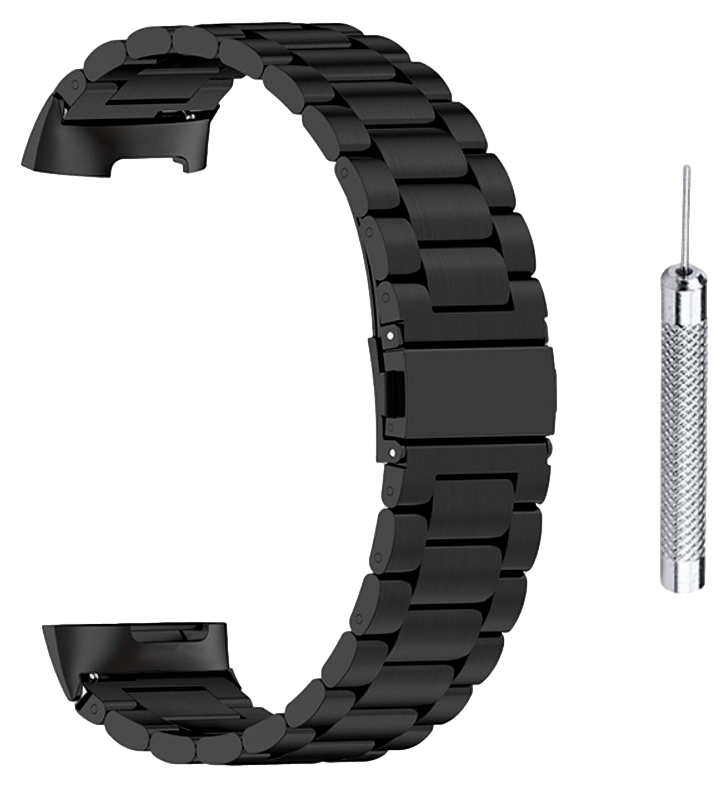 Bolzano Rem i Rustfrit Stål til Fitbit Charge 5 / 6-Sort