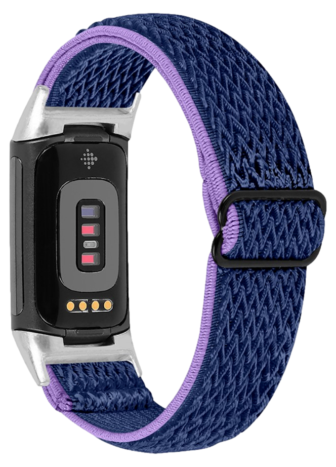 Flettet Nylon Rem til Fitbit Charge 5 / 6-Lilla