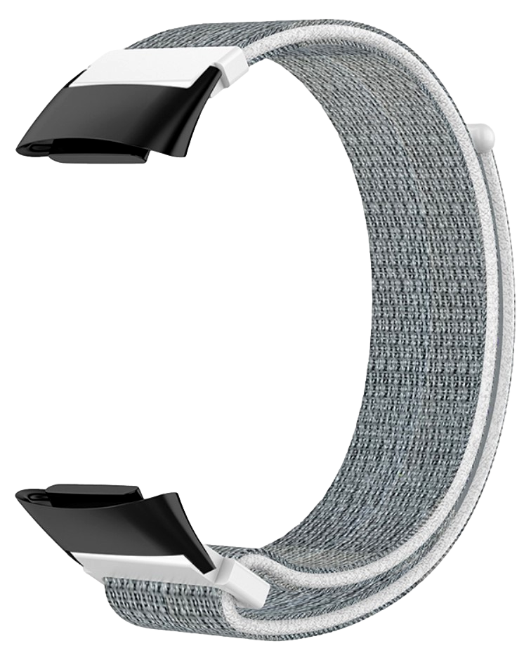 Elastisk Nylon Rem til Fitbit Charge 5 / 6-Hvid