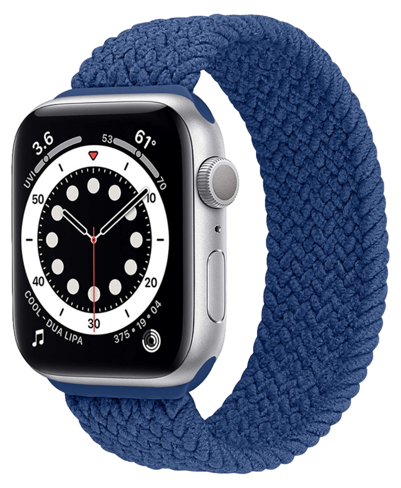 Nylon Sportsrem til Apple Watch 5 - 44mm - Str. L - Blå