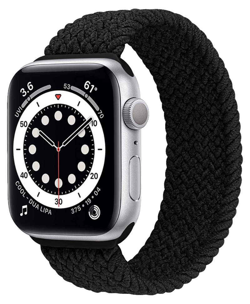 Nylon Sportsrem til Apple Watch 38 / 40 / 41mm - Str. L - Sort