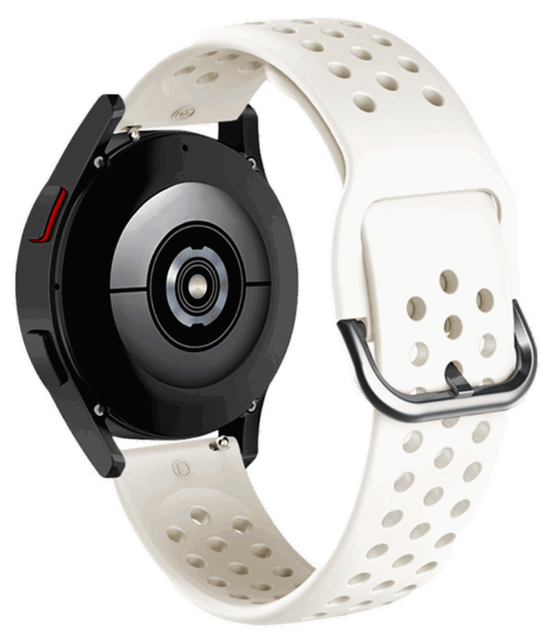 Bari Silikone Rem til Garmin Venu SQ / SQ2 - Hvid