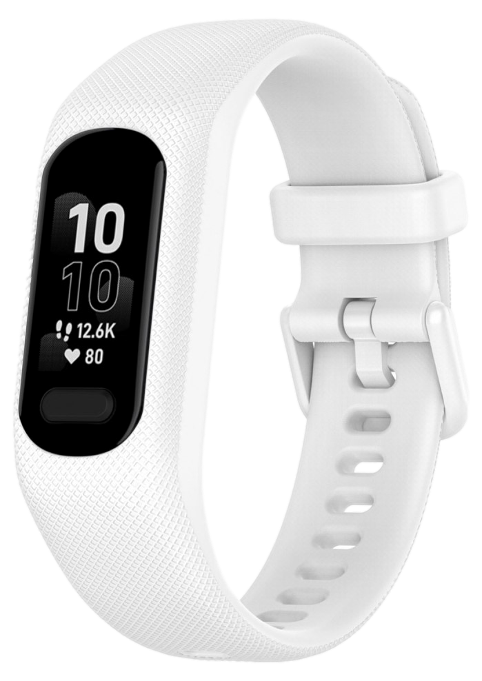 Silikone Rem til Garmin Vivosmart 5-Hvid