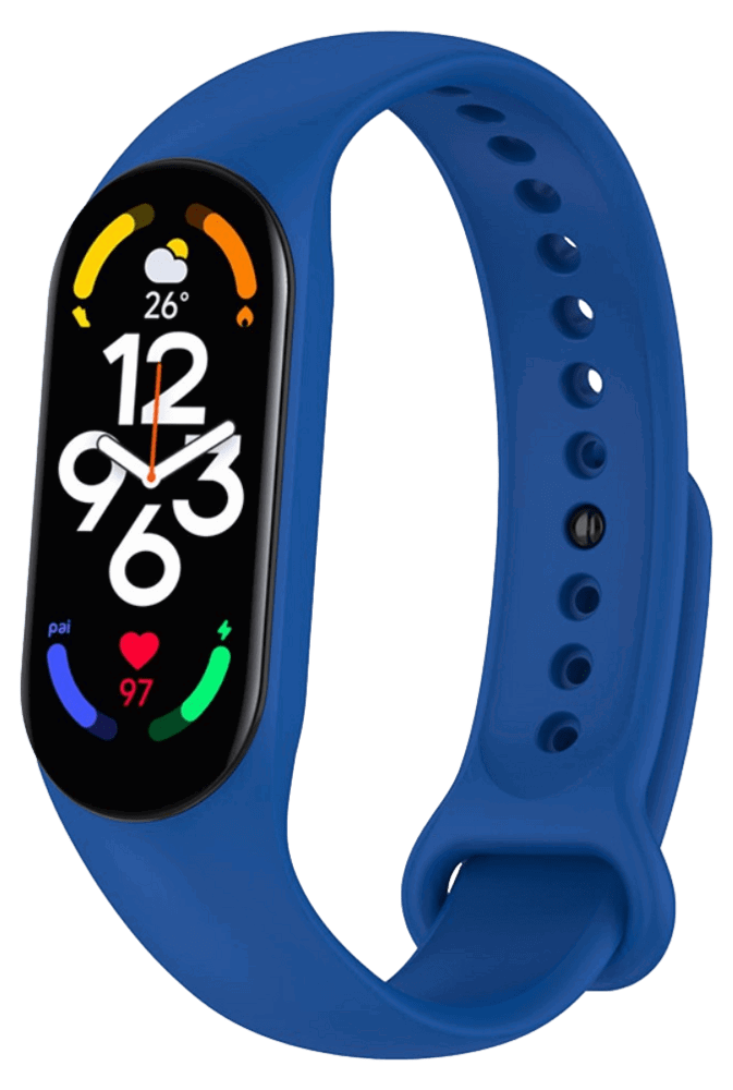 Mat Silikone Rem til Xiaomi Mi Smart Band 5 / 6 / 7-Blå