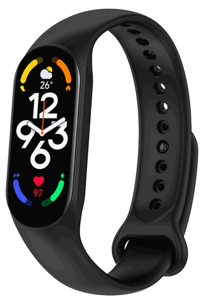 Mat Silikone Rem til Xiaomi Mi Smart Band 5 / 6 / 7-Sort