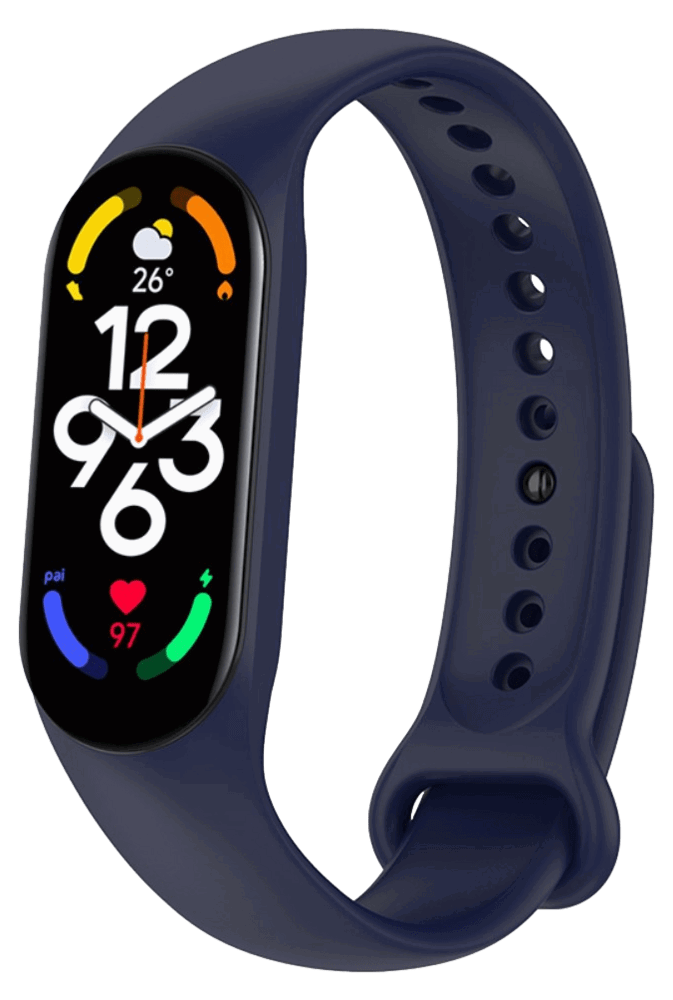 Mat Silikone Rem til Xiaomi Mi Smart Band 5 / 6 / 7-Mørkeblå